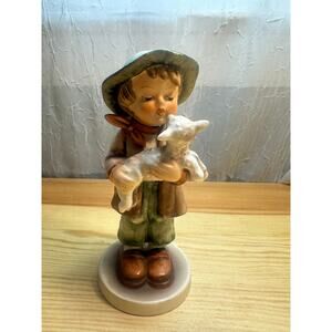 Goebel Hummel Boy with Lamb Figurine TMK-2 West Germany 5”